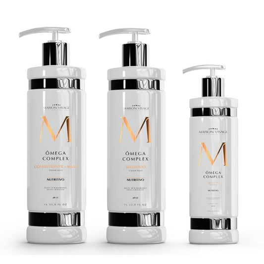 MVC KIT OMEGA COMPLEX SHAMPOO 1L + CONDICIONADOR 1L + LEAVE-IN 500ML