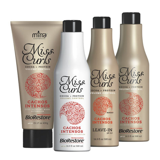 MIRRA KIT MISS CURLS LEAVE IN 500ML + MASK 500G + CONDITIONER 500ML + SHAMPOO 500ML