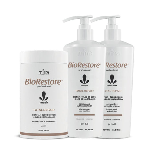 MIRRA KIT TOTAL REPAIR SHAMPOO 1L + CONDICIONADOR 1L + MASCARA 1KG